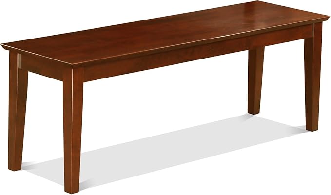 East West Furniture CAML5C-MAH-LC 5 Piece Dining Room Furniture Set Includes a Rectangle Kitchen Table and 2 Faux Leather Dining Chairs with 2 Benches, 36x60 Inch, Mahogany