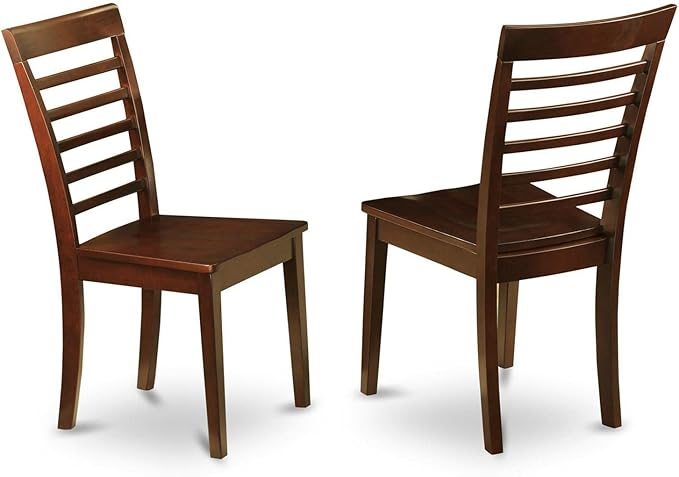 East West Furniture NOML7-MAH-W 7 Piece Kitchen Table Set Consist of a Rectangle Dining Table with Butterfly Leaf and 6 Dining Room Chairs, 32x54 Inch, Mahogany