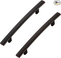 30 Pack Cabinet Handles 4" Hole Center - Curved Cabinet Pulls Oil Rubbed Bronze Drawer Pulls for Kitchen Cupboard Solid Hardware for Dresser Drawer Arch Hardware