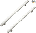 30 Pack Cabinet Handles 6.25" Hole Center - Curved Cabinet Pulls Brushed Nickel Drawer Pulls for Kitchen Cupboard Solid Hardware for Dresser Drawer Arch Hardware