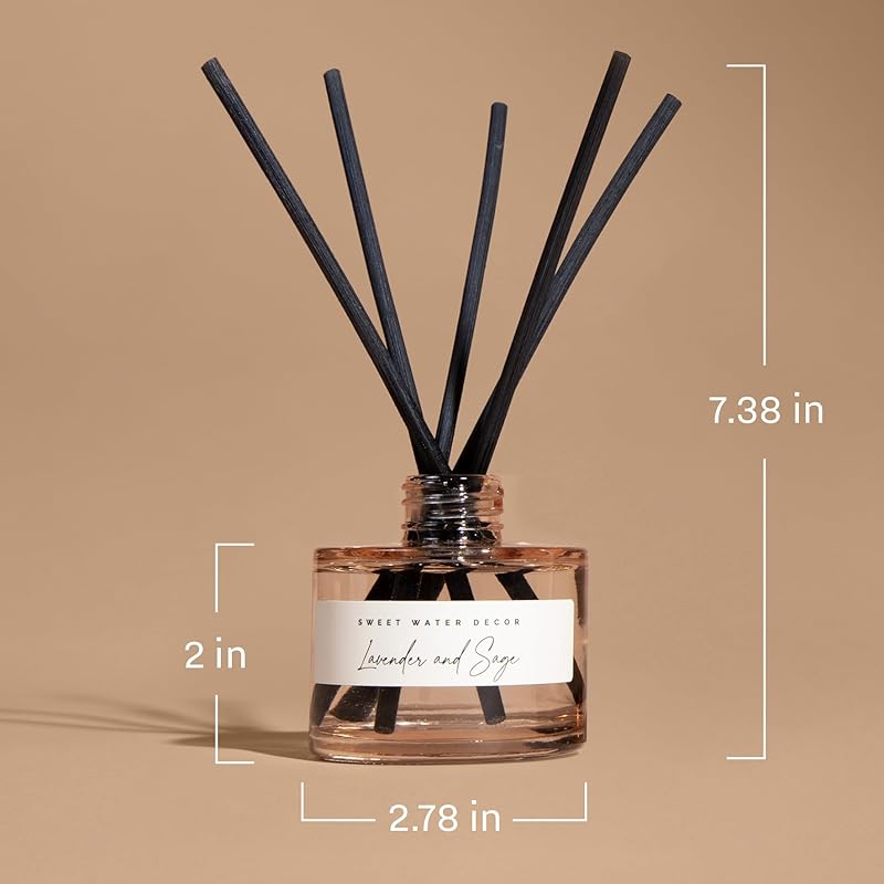 Sweet Water Decor Farmhouse Sandstone Reed Diffuser, Fall Scent with Pumpkin, Apple & Spices, Long-Lasting Non-Toxic Fragrance Oil for Living Room, Kitchen & Bathroom, Cozy Autumn Gift for Her