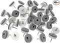 ALIMITOPIA 40pcs Screw-on Furniture Felt Pad Chair Glide Slider Hardwood Floor Protector for Wooden Leg Feet of Chair Table Furniture(Φ28mm or 1.1";White)
