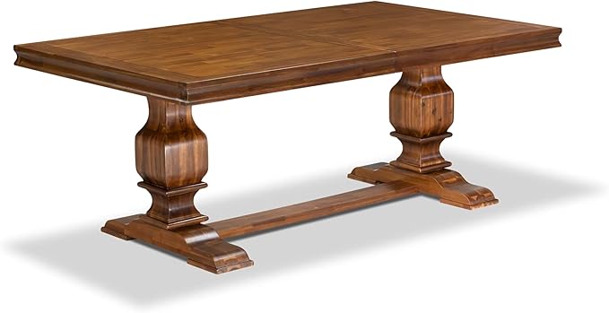LKSI5-AWA-04-5-pc Mid Century Dining Set Consists of a Modern Dining Table and 4 Light Tan Linen Fabric Modern Chairs with Button Tufted Back - Antique Walnut Finish