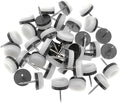 ALIMITOPIA 40pcs Furniture Glide Nail-in Thickened Nylon Chair Glide Slider Furniture Pad Floor Protector for Wooden Furniture Chair Tables Leg Feet(Φ30mm or 1.2";White)