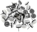 ALIMITOPIA 40pcs Furniture Glide Nail-in Thickened Nylon Chair Glide Slider Furniture Pad Floor Protector for Wooden Furniture Chair Tables Leg Feet(Φ28mm or 1.1";White)