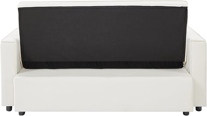 ERYE 64" W Full Size 3 in 1 Convertible Sleeper Sofabed W/Cupholders and USB Ports, Modern Velvet Upholstered Loveseat Sofa with Pull Out Sleep Couch Bed and Reclining Backrest for Home Apartment RV