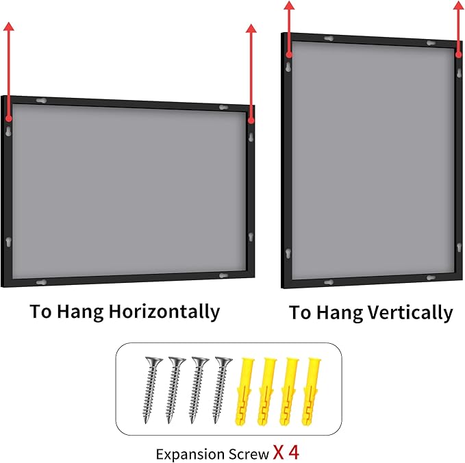 YIROMAN Bathroom Mirror 60"x30", Large Matte Black Bathroom Mirror for Over Sink with Aluminum Frame, Rectangular Vanity Mirror with Right Angle, Wall Mirror Hangs Horizontal or Vertical, Shatterproof