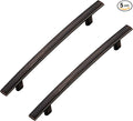 5 Pack Cabinet Handles 5" Hole Center - Curved Cabinet Pulls Oil Rubbed Bronze Drawer Pulls for Kitchen Cupboard Solid Hardware for Dresser Drawer Arch Hardware