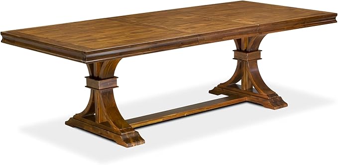 LECY7-AWA-28 7-Piece Dining Table Set Includes a Kitchen Table and 6 Beige Polyester Fabric Dinner Chairs with High Back - Antique Walnut Finish