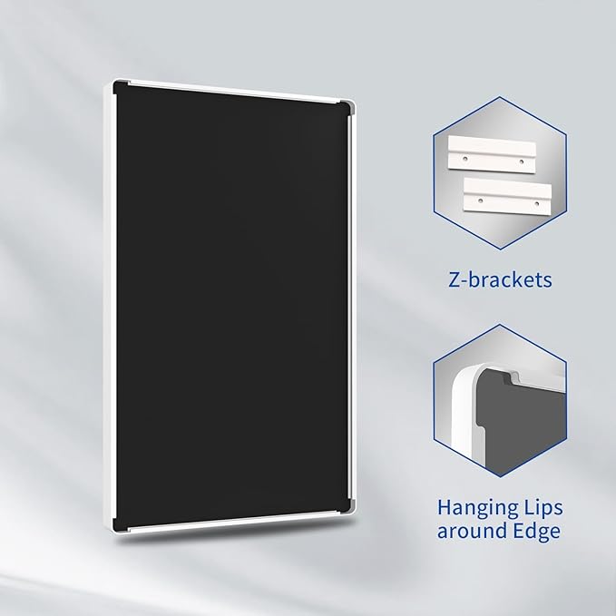 WEER White Bathroom Mirror 28X36 Inch, Rounded Rectangle White Metal Frame Mirror, Matte White Bathroom Vanity Mirror with Tempered Glass, Anti-Rust, Hangs Horizontally or Vertically