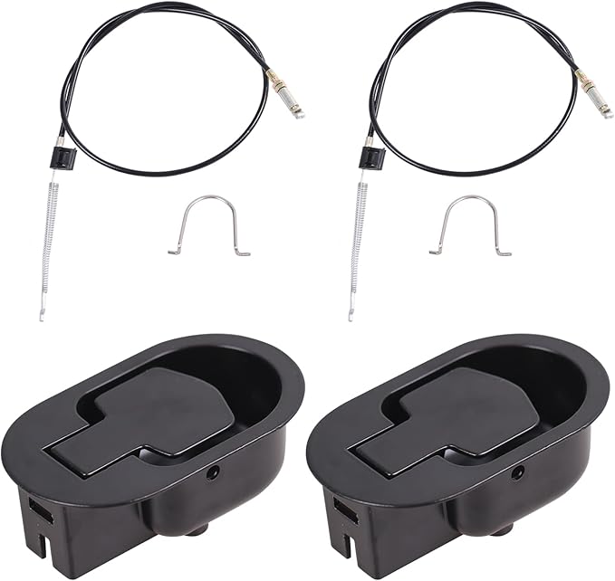 Metal recliner handle replacement, backrest tilt adjuster replacement parts, used for Ashley and most brands of sofa recliners to replace release handle puller, exposed cable length 4.9 inches (2 pcs)