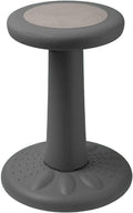 ActiveChairs Kids Wobble Stool, Flexible Classroom Seating Improves Focus, Posture & Helps ADHD/ADD. Get The Wiggles Out Active Fidget Desk Chairs, Pre-Teen 17.75" Chair, Ages 7-12, Grey