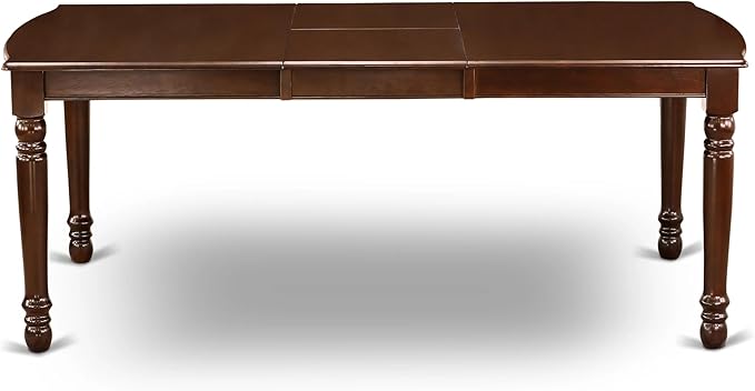 East West Furniture DODA9-MAH-29 9 Piece Dining Set Contains a Rectangle Kitchen Table with Butterfly Leaf and 8 Polyester Fabric Padded Chairs, 42x78 Inch, Mahogany