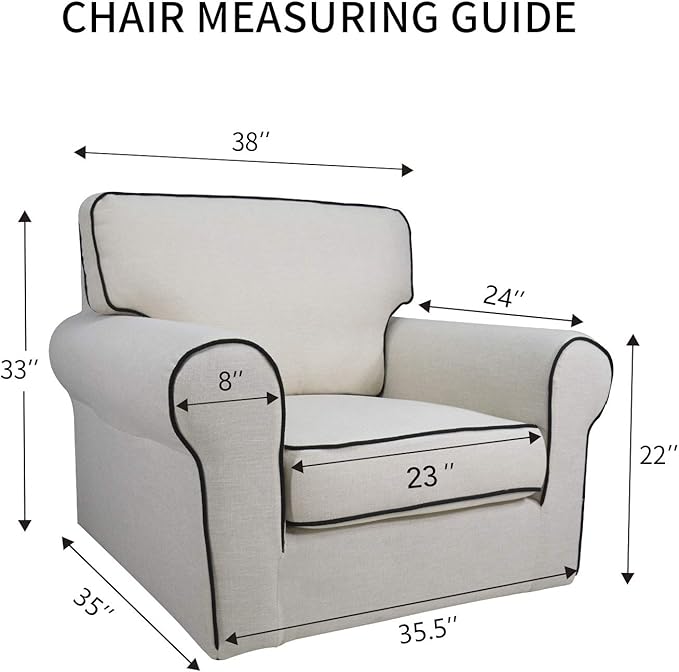 PureFit Reversible Sofa Cover Water Resistant Chair Couch Cover, Machine Washable Furniture Cover with Non-Slip Foam and Adjustable Strap for Dogs, Pets (Chair, Peacock Blue/Ivory)
