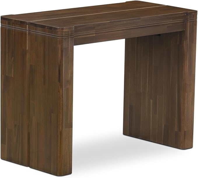 X12X2-008-28 - 13-Pc Dining Room Table Set includes an Extendable Rectangle Kitchen Table and 12 Stackable Polyester Fabric Dining Chairs, 39x120 Inch, Antique Walnut
