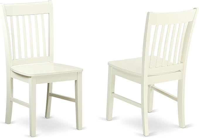 East West Furniture DONO9-LWH-W 9 Piece Dining Table Set Includes a Rectangle Dinner Table with Butterfly Leaf and 8 Dining Room Chairs, 42x78 Inch, Linen White