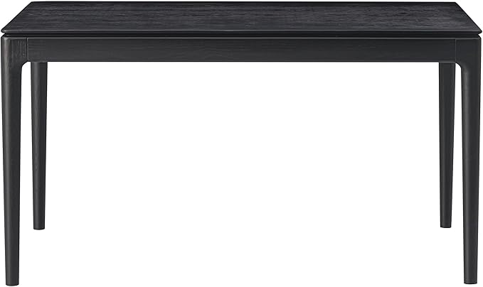 NTC Mingle 55 Inch Modern Design, Rectangular Dinner Table for Dining Room, Living Room Furniture, Effortless Assembly, Burnt Black