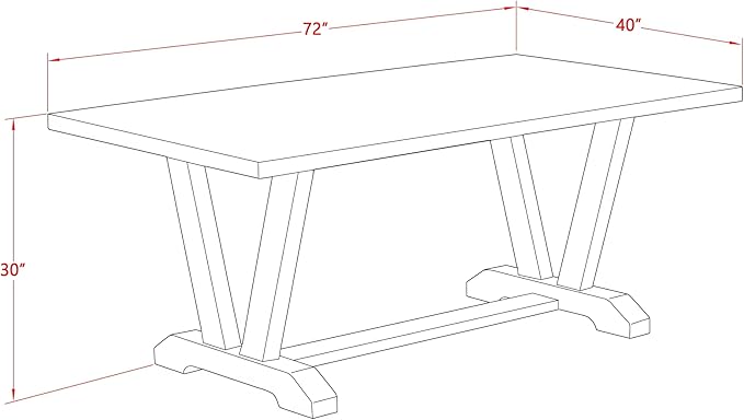 East West Furniture V697FR102-6 6 Piece Dining Table Set Contains a Rectangle Kitchen Table with V-Legs and 4 Light Beige Linen Fabric Parson Chairs with a Bench, 40x72 Inch, Multi-Color