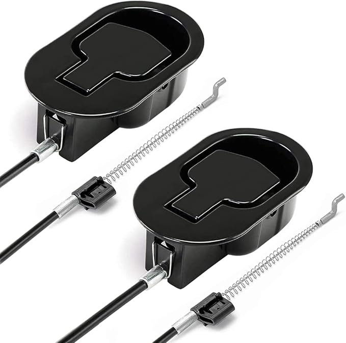 2Pcs Metal Recliner Handle Replacement Parts with Cable, Universal Sofa Chair Couch Release Lever Pull Handle, Fits Ashley and Most Recliner Sofa Brand, Exposed Cable Length 4.9"