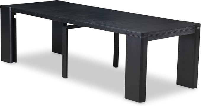 X02EL-2C6-35 - 6-piece Dining Table Set a Dining Table with a coffee Table and 2 wooden Benches and 2 Doeskin Linen Fabric kitchen Chair, 39x120 Inch, Wire Brushed Black