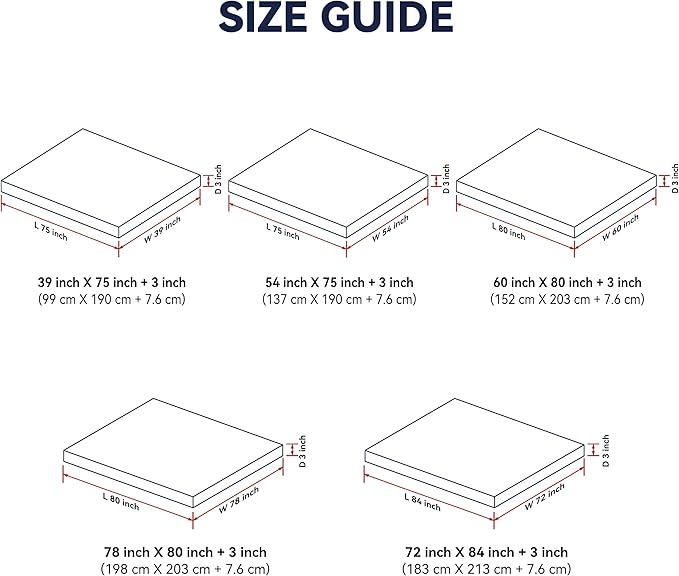 3 Inch White Goose Feather Mattress Topper,King Feather Bed Topper,Mattress Cover with Straps,Ultra Soft Pillowtop,100% Organic Cotton Fabric(78”x80”)
