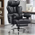 GTRACING Big and Tall Gaming Chair 400lbs Heavy Duty Office Chair with Foot Rest & High Back Pocket Spring Lumbar Support, Ergonomic Wide Comfy Seated Cushion for for Lower Back Pain Relief, Black