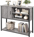 41" Console Table with Storage Cabinet, Sofa Table with Storage Shelves, Coffee Bar Table, Sofa Entryway Tables for Entry Way, Behind Couch Table for Living Room Hallway, Gery