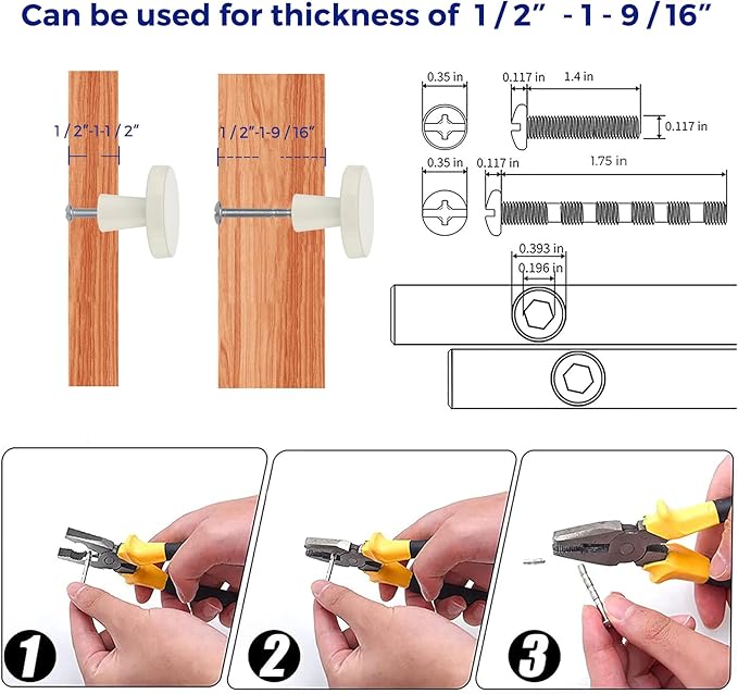 Ravinte 15 Pack Drawer Pulls 1-1/4 Inch White Kitchen Cabinet Knobs Solid Round Dresser Handles for Simple Cupboard Hardware