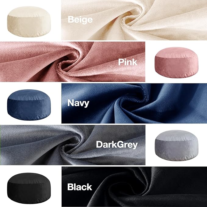 3 Ft Large Bean Bag Chairs for Adults/Teens with Memory Foam Filling, Comfy Bean Bag Sofa with Filler Included, Soft Dutch Velvet Fabric Beanbags,3 Foot, Navy