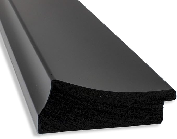 Amanti Art Black Bathroom Mirror for Over Sink, 28x22 Grand Black Narrow Rectangle Vanity Mirror, Medium Casual Frame, Hangs Horizonally and Vertically, Bathroom Wall Decor, Beveled Edge