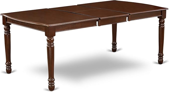 East West Furniture DODA5-MAH-W 5 Piece Dining Room Furniture Set Includes a Rectangle Wooden Table with Butterfly Leaf and 4 Kitchen Dining Chairs, 42x78 Inch, Mahogany