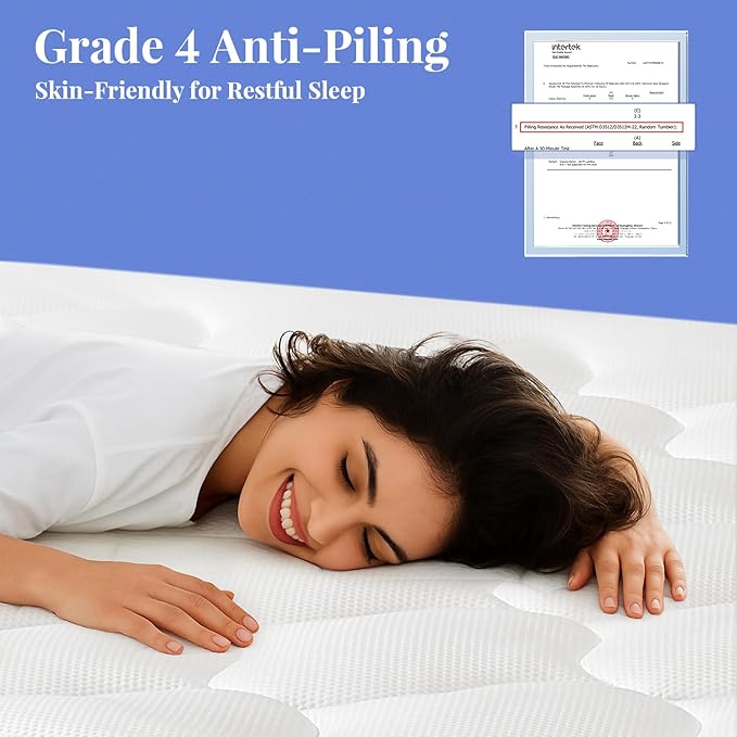 OhGeni Cooling 4 inch Dual Layer Queen Mattress Topper, 2 inch Cooling Gel Memory Foam, 2 inch Down Alternative Pillow Top Pad, Mattresses Cover for Bed, Medium Support, Fits 6”-19” Deep Pocket