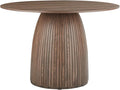 Modern Wooden Mushroom-Shape Round Dining Table, Home Kitchen Furniture Diningtable Natural Wood Grain Variation Tabletop and Circular Leg for Living Space