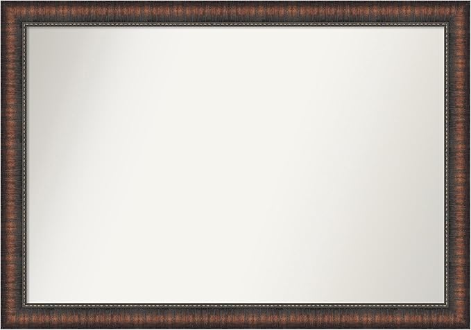 Amanti Art White Bathroom Mirror for Over Sink, 27x39 Cabinet White Narrow Rectangle Vanity Mirror, Large Modern Frame, Hangs Horizonally and Vertically, Bathroom Wall Decor, Non-Beveled Edge