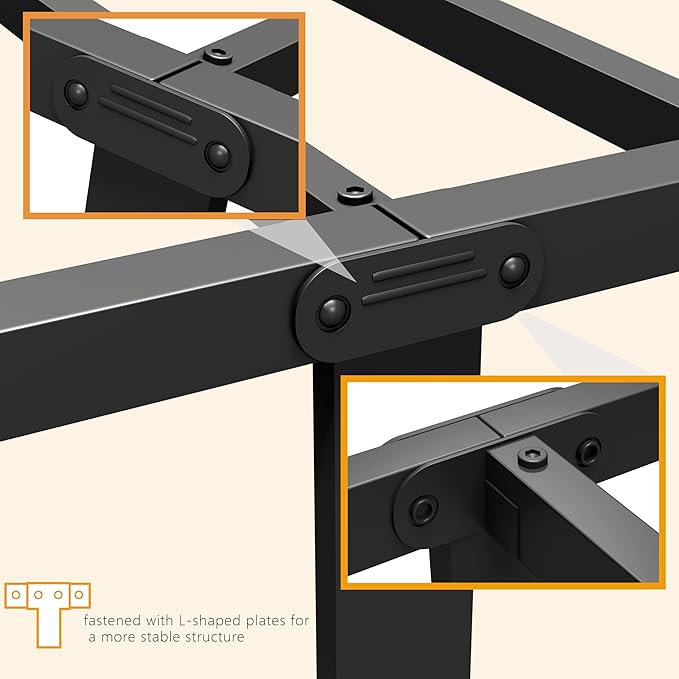 Metal Bed Frame,14Inch Twin Size Bed Frame with Storage Space,Heavy Duty Sturdy Mattress Foundation,Easy Assembly,No Box Spring Needed,Twin