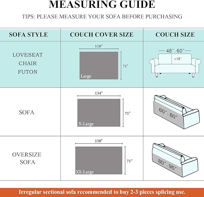 STACYPIK Modern Gray Geometric Sofa Cover, Anti-Slip Reversible Boho Dog Couch Cover, Washable Silpcover Protector for 2 Cushion Couch, Durable Loveseat Cover for Sectional, Multi-use Blanket-71X118IN