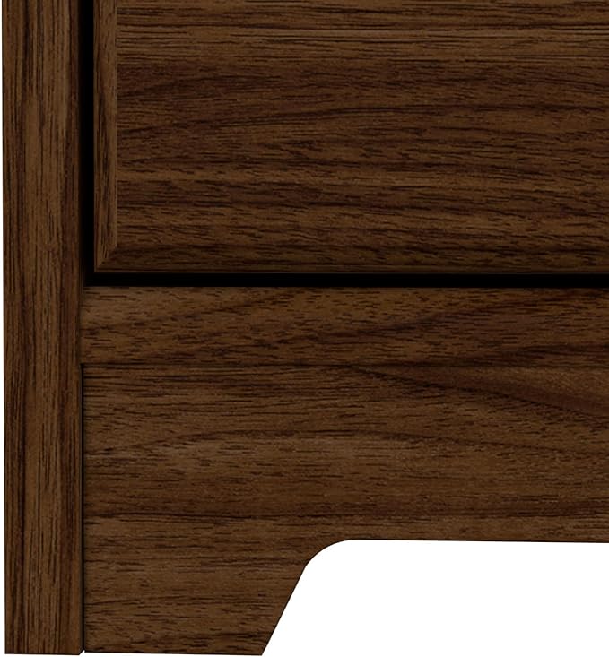 Bush Furniture Cabot 2 Drawer Lateral File Cabinet in Modern Walnut, Home Office Chest for Letter, Legal, and A4-size Document Storage