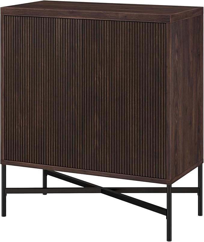 Henn&Hart 28" Wide Rectangular Accent Cabinet in Brown, for Home, Living Room, Bedroom, Entertainment Room, Office