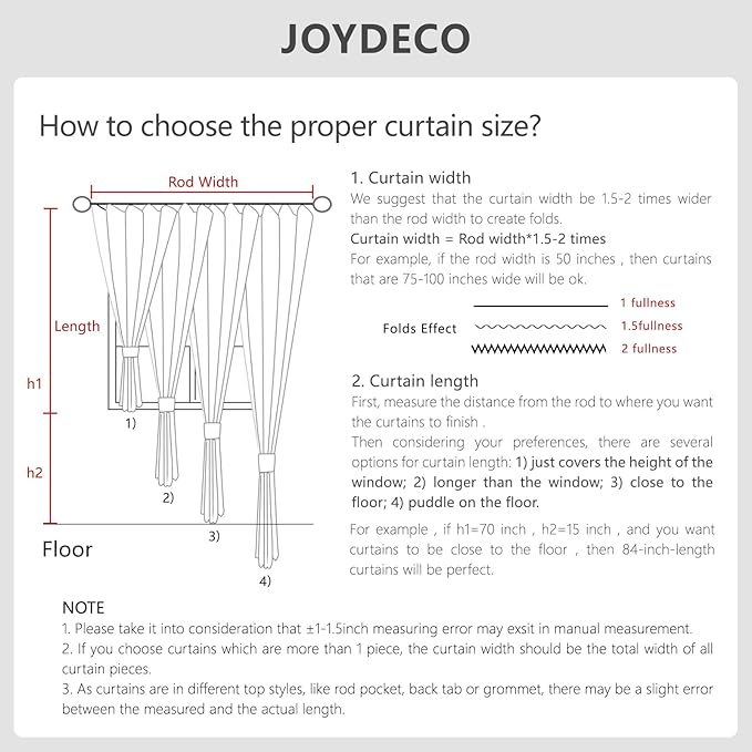 Joydeco 100% Blackout Curtains for Bedroom - Natural Linen Curtains 52" W x 63" L Long, Thermal Insulated 2 Panels Light Blocking Drapes, Rod Pocket & Back Tabs, Darkening Privacy for Living Room