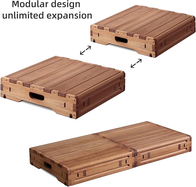 Wooden Platform 3.7" Height.One Step Stool Larger 31.5" for Adults&Senior. Carbonization Porch Step,Stair Assist Indoor&Outdoor,Bedside Foot Stepper,Mobility Stepping.for Handicap,Elderly,Kids