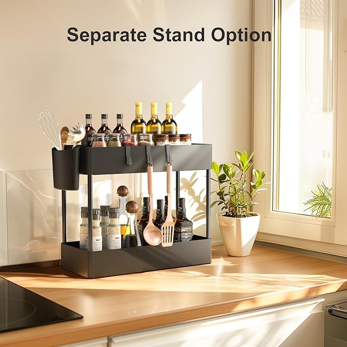 Pipishell Slim Storage Cart with Wheels - Bathroom Cart Organizer Storage, 4Tier Rolling Carts for Bathroom, Laundry Room, Kitchen, Narrow Space, Black PIUC05