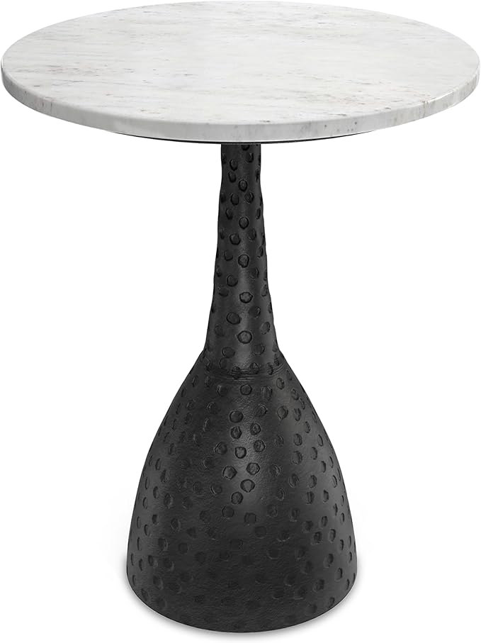 SIMPLIHOME Myles Contemporary Modern 16 inch Wide Metal Side Table in Black for the Living Room and Bedroom