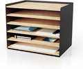 DesktopOrganizer-1drawer Prosumer's Choice Desk Paper Organizer Tray Wood - Ideal Solution and Size for Clean Desktop Setup - Suitable Desktop Organizer, Dimensions: 1.6 'H',12.5 'L',8.8'W'