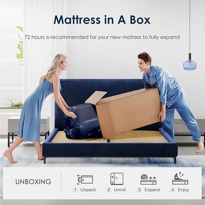 SDHYL Full Mattress, 10 Inch Gel Infused Memory Foam Mattress for Good Sleep, Bed in a Box Mid Firm CertiPUR-US Certified & Fiberglass Free, Washable Cover, 75"*54"