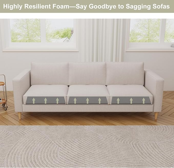 Couch Cushion Support for Sagging Seat, High-Density Curved Foam Sofa Furniture seat Couch Cushions Support Repair, 20"x20" Grey Set of 2