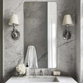 ANDY STAR Chrome Bathroom Mirrors for Over Sink, 30x55 Inch Polished Silver Mirror for Wall, Rectangular Metal Framed Vanity Mirror -Modern Clean Design with Superior Stainless Steel Frame