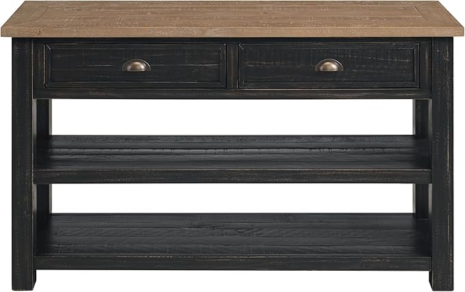 Martin Svensson Home Monterey Sofa Console Table, Black and Driftwood