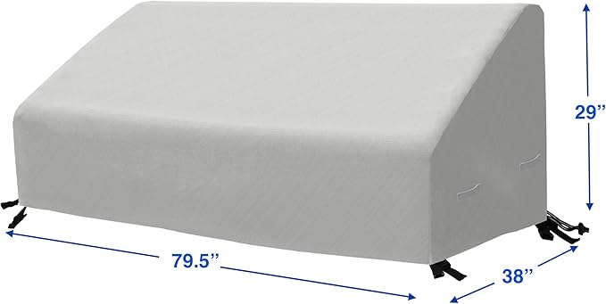 Simple Houseware 3-Seater Patio Sofa Cover Waterproof, 79 x 38 x 29 Inches
