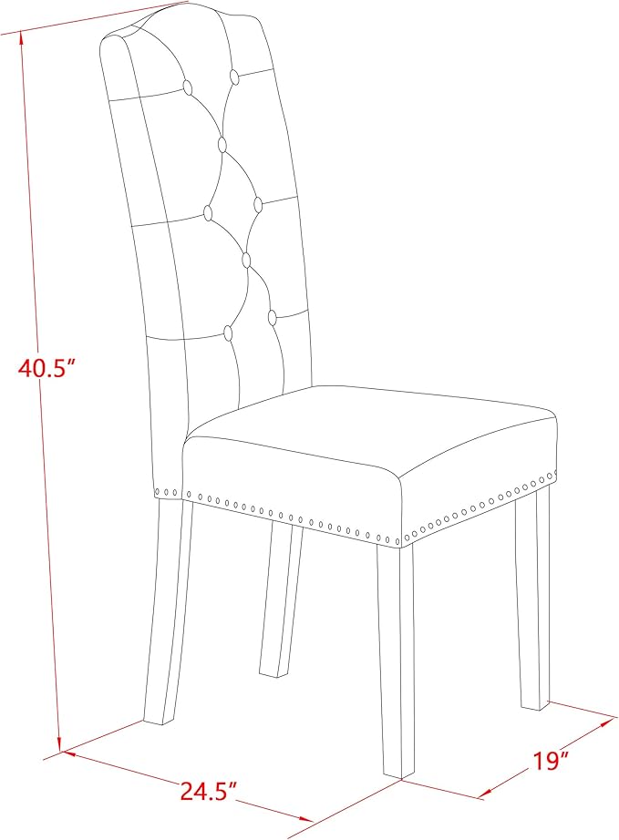 East West Furniture F2EL7-718 7 Piece Dining Table Set Consist of a Round Kitchen Table with Pedestal and 6 Brown Linen Linen Fabric Parson Dining Room Chairs, 48x48 Inch, Distressed Jacobean