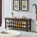 LEILISI Shoe Bench, Solid Wood Shoe Rack Bench Simple Style Shoe Storage Bench for Entryway Hallway Living Room and Corridor (39.4")